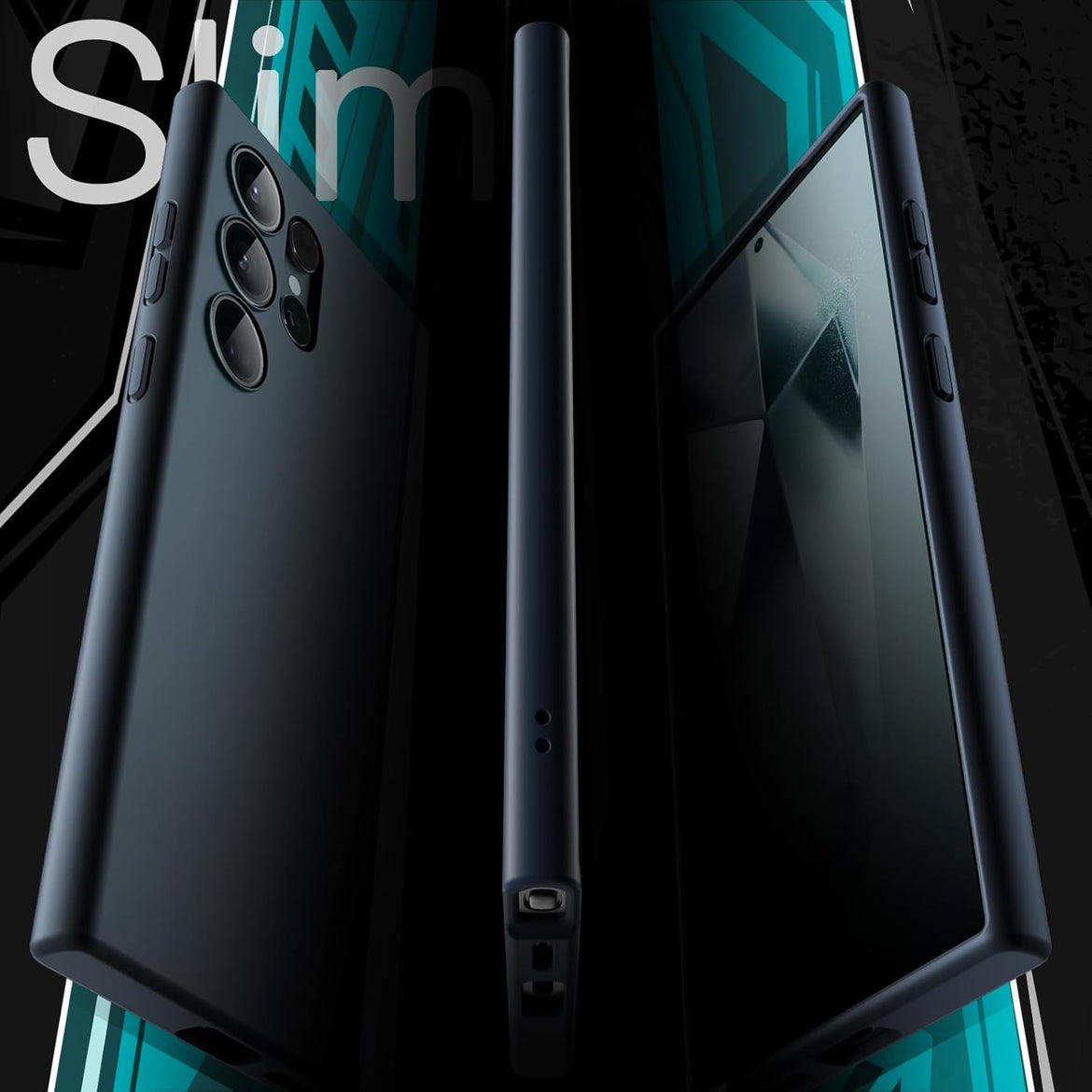 JETech Slim Fit Case for Samsung Galaxy S24 5G, Camera Lens Full Protection, Soft TPU Thin Protective Phone Cover with Matte Finish, Shockproof (Black)