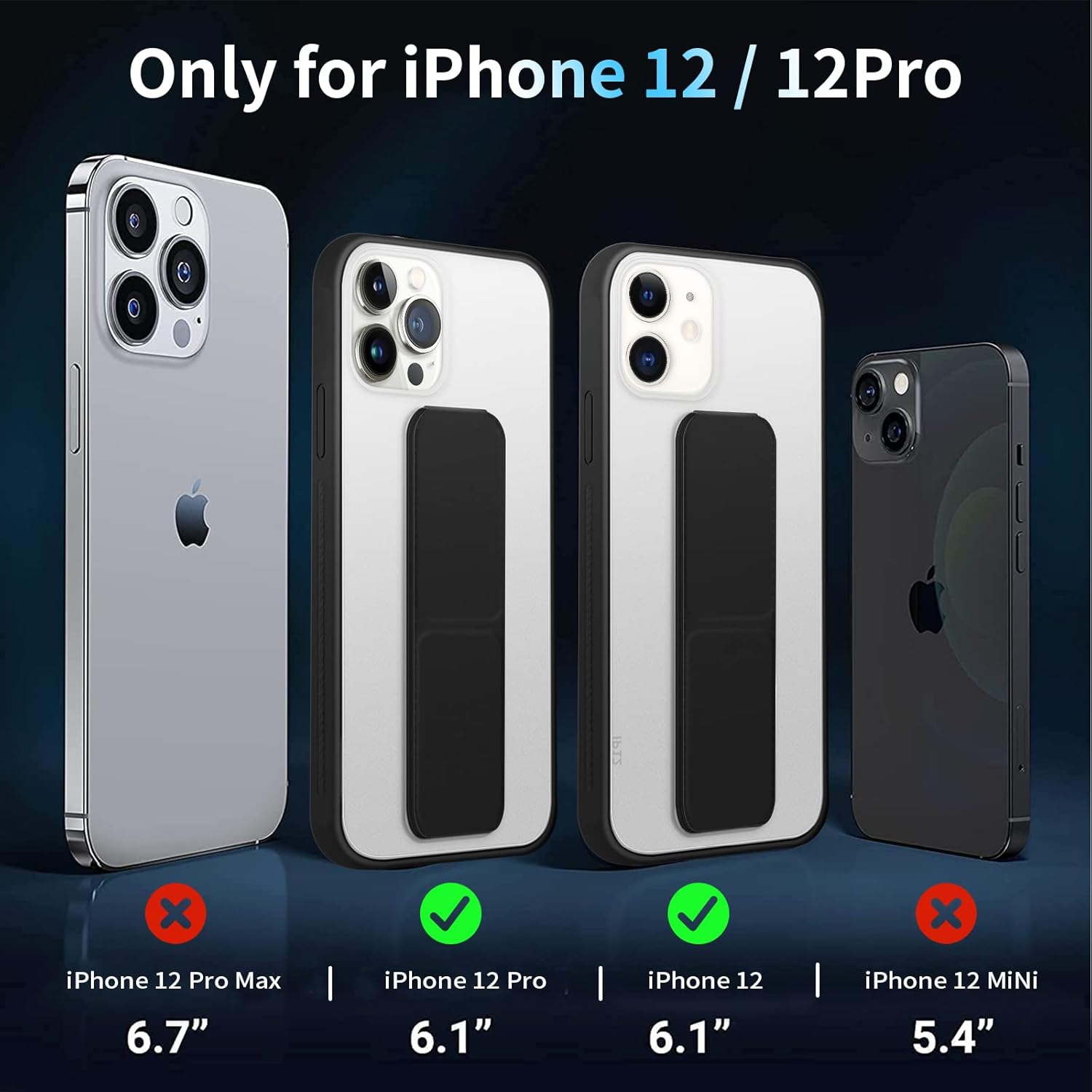INFOSUN for iPhone 14 Pro Case Stand Cover Matte Cases with Frosted Back Hand Grip Kickstand Cover Holder Shockproof Translucent Design for iPhone 14 Pro (6.1 Inch) (2022) (Black)