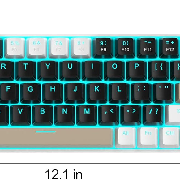 MageGee Portable 60% Mechanical Gaming Keyboard (Grey/Blue Switch)