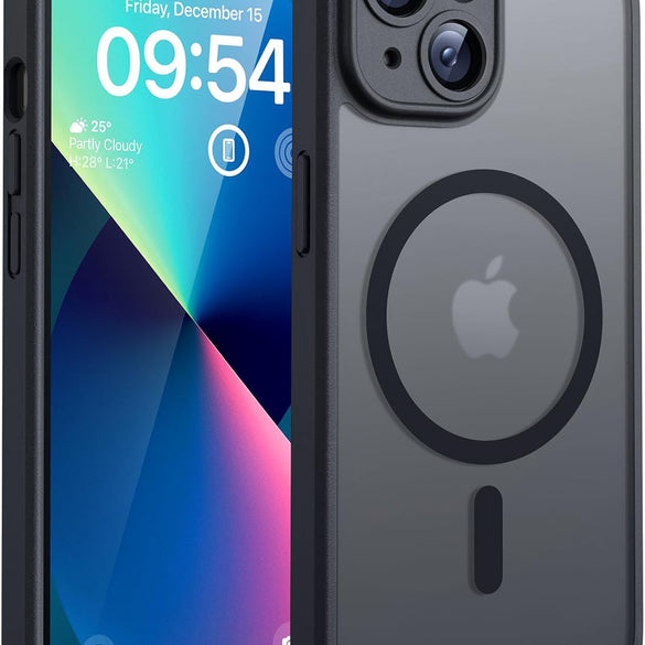TOCOL for iPhone 17 Pro Max Case 6.9-inch, Built-in Magnetic Ring, Upgraded Camera Protection, Compatible with Magsafe, Military Grade Shockproof, Non-slip Translucent Matte Case, Black