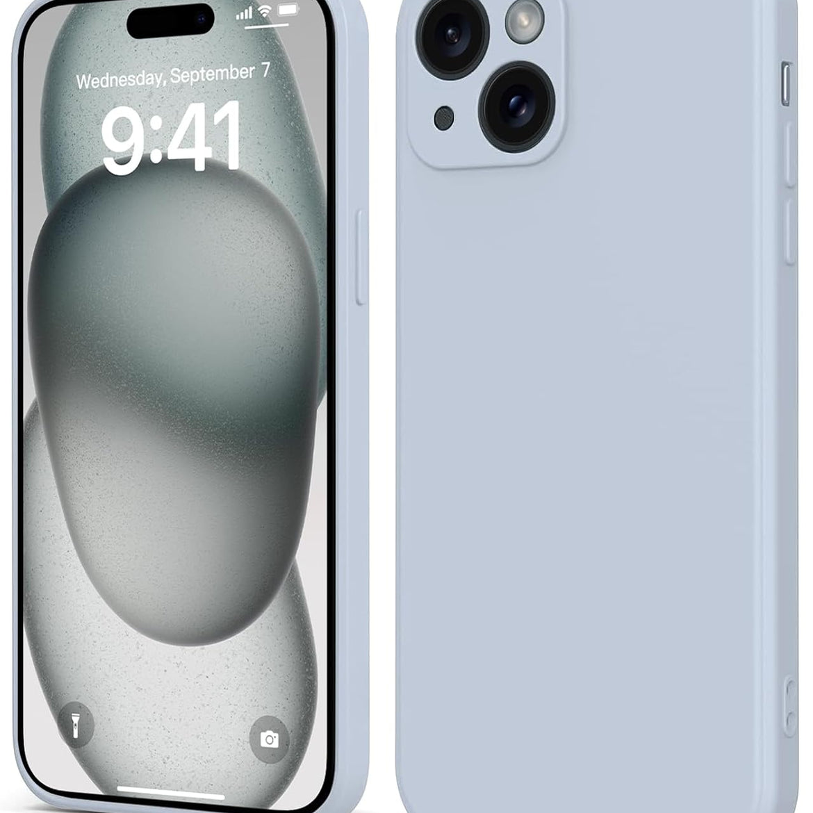INFOSUN iPhone 15 Pro Case Silicone Protective Cover, Ultra Slim Soft Silicone Gel TPU Cover, Anti-Scratch Anti-Fingerprint Case Compatible with Apple iPhone 15 Pro(6.1Inch) (2023) (Black)