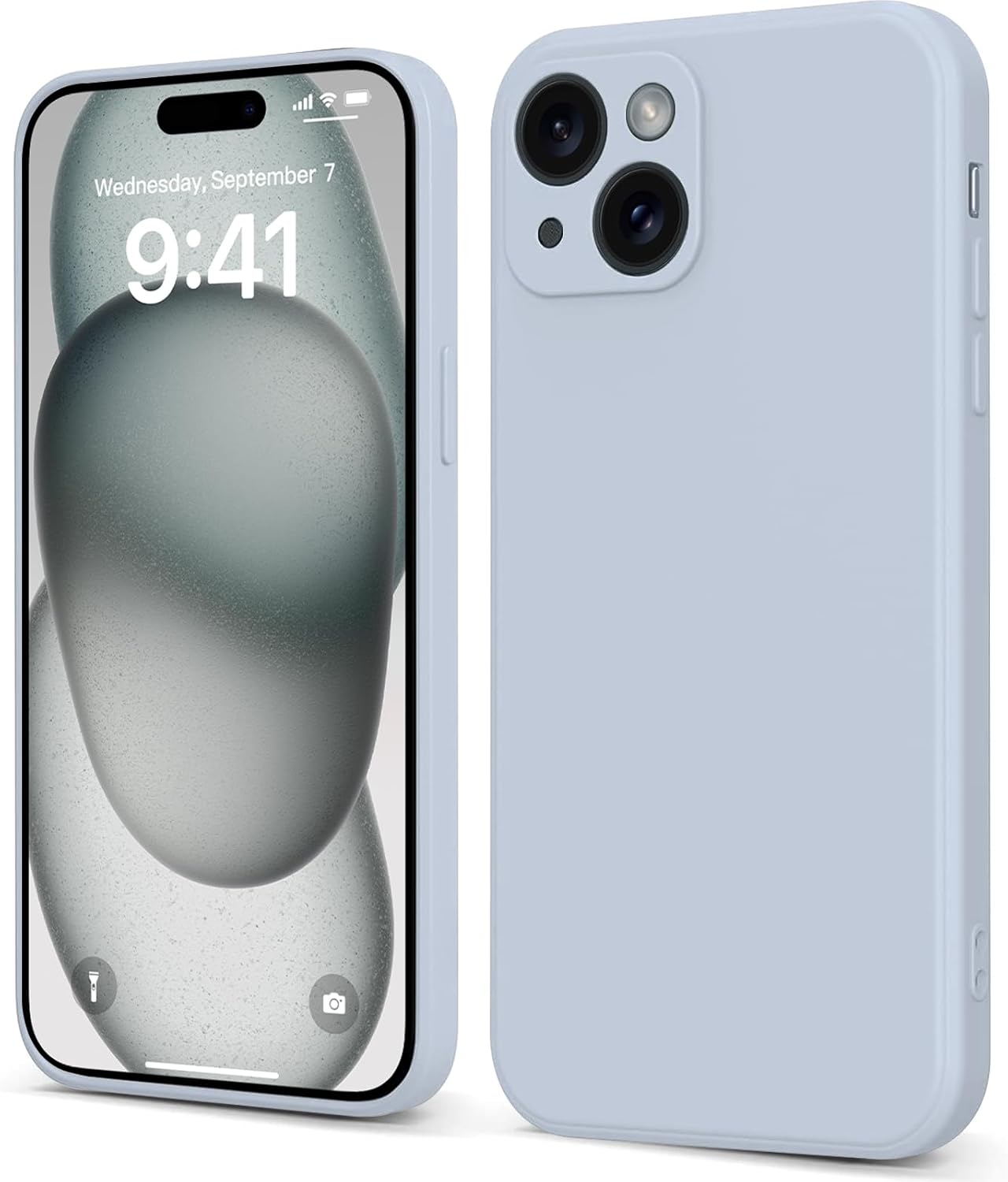 INFOSUN iPhone 15 Pro Case Silicone Protective Cover, Ultra Slim Soft Silicone Gel TPU Cover, Anti-Scratch Anti-Fingerprint Case Compatible with Apple iPhone 15 Pro(6.1Inch) (2023) (Black)