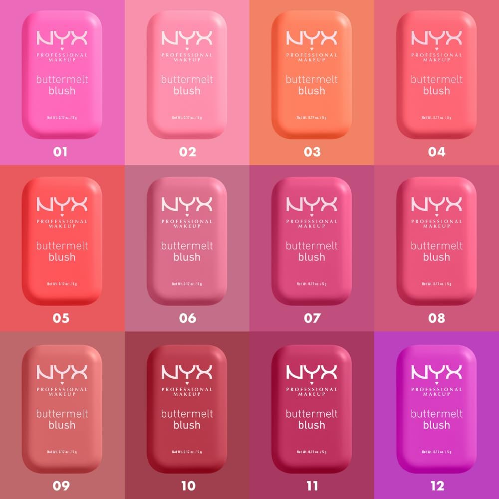 NYX Professional Makeup Buttermelt Blush, Powder Blush, up to 12 H Wear, Fade & Transfer Resistant, Butta Together
