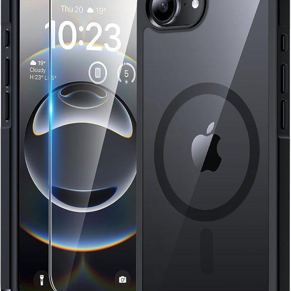 TAURI for iPhone 17 Pro Case with 1-Pack Screen Protector, Camera Lens Full Protection, Military-Grade Protection, Shockproof Transparent Back Bumper Phone Cover - Clear