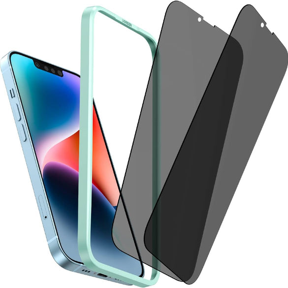 UGREEN 2 Pack for iPhone 17 Pro Max Screen Protector Privacy 6.9'' 100% Privacy Protection 1:1 Full Coverage Military Grade 9H Tempered Glass Anti-Spy Screen Protector Easy to Install