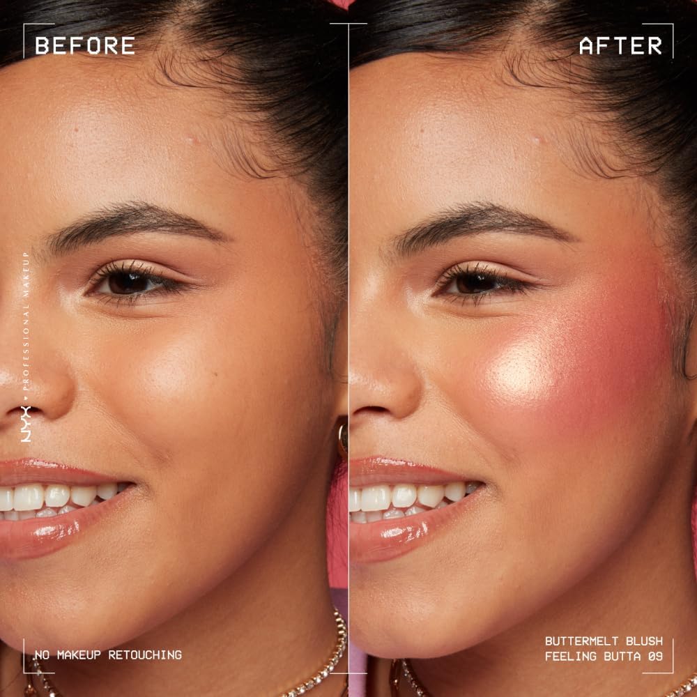 NYX Professional Makeup Buttermelt Blush, Powder Blush, up to 12 H Wear, Fade & Transfer Resistant, Butta Together