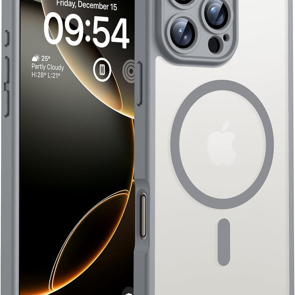 TOCOL for iPhone 17 Pro Max Case 6.9-inch, Built-in Magnetic Ring, Upgraded Camera Protection, Compatible with Magsafe, Military Grade Shockproof, Non-slip Translucent Matte Case, Black
