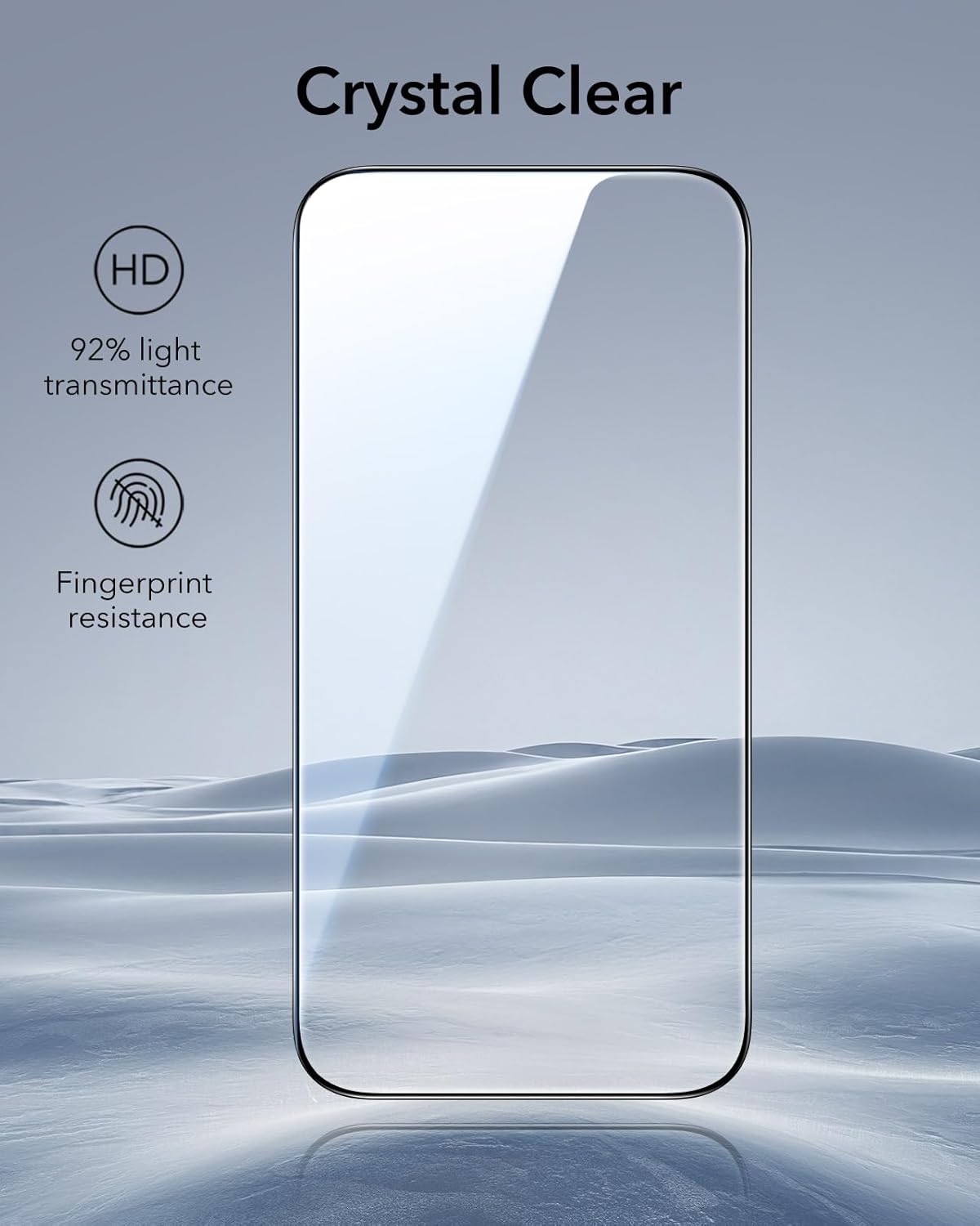 ESR 3 Pack for iPhone 17 Pro Max Screen Protectors Tempered Glass, High Clarity, 9H Hardness Scratch Resistant, Full Coverage, Military-Grade, Shatterproof, Screen Guard with Ultra Fit Tray