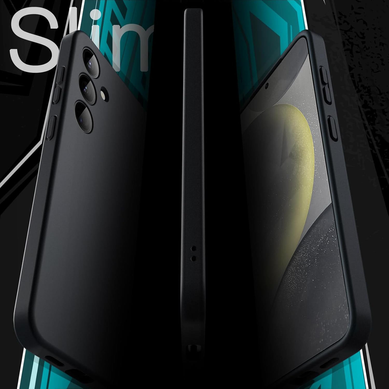 JETech Slim Fit Case for Samsung Galaxy S24 5G, Camera Lens Full Protection, Soft TPU Thin Protective Phone Cover with Matte Finish, Shockproof (Black)