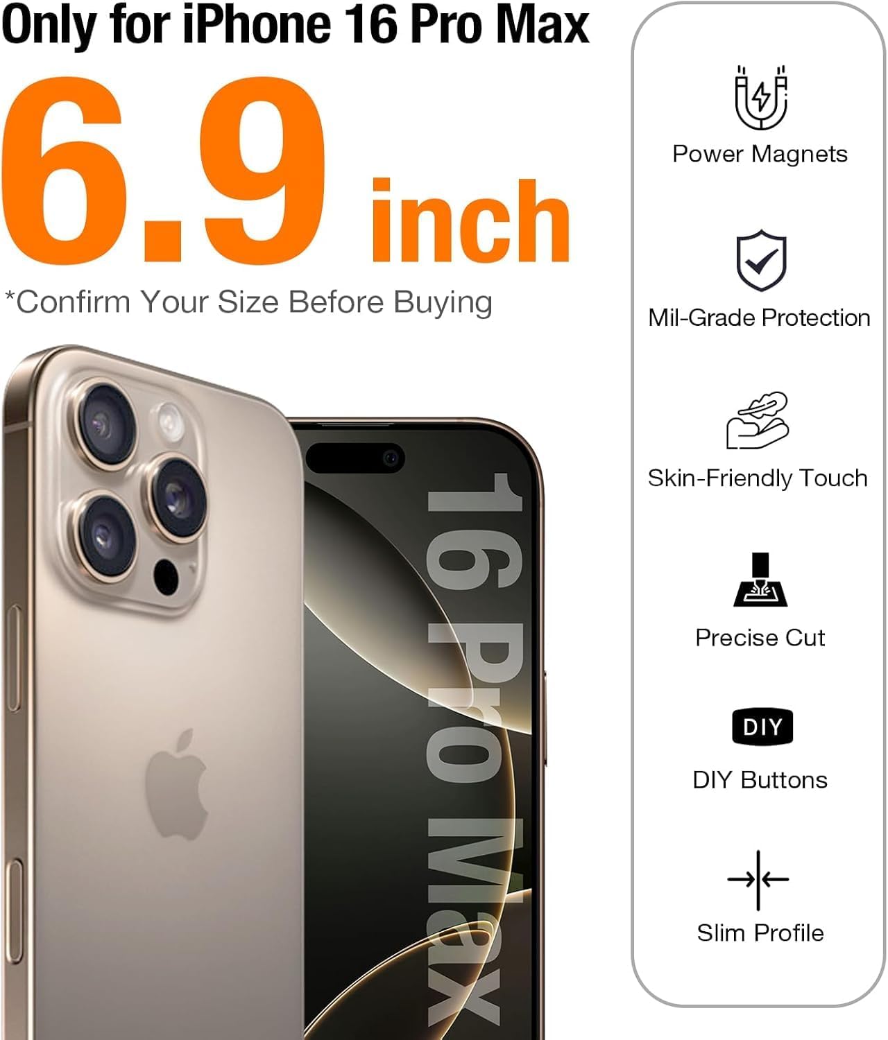 TORRAS Magnetic Shockproof for iPhone 17 Pro Case, Compatible with Magsafe, Military-Grade Drop Tested, Translucent Slim Protective for iPhone 17 Pro Case Anti-Fingerprint Anti-Scratch, Deep Blue