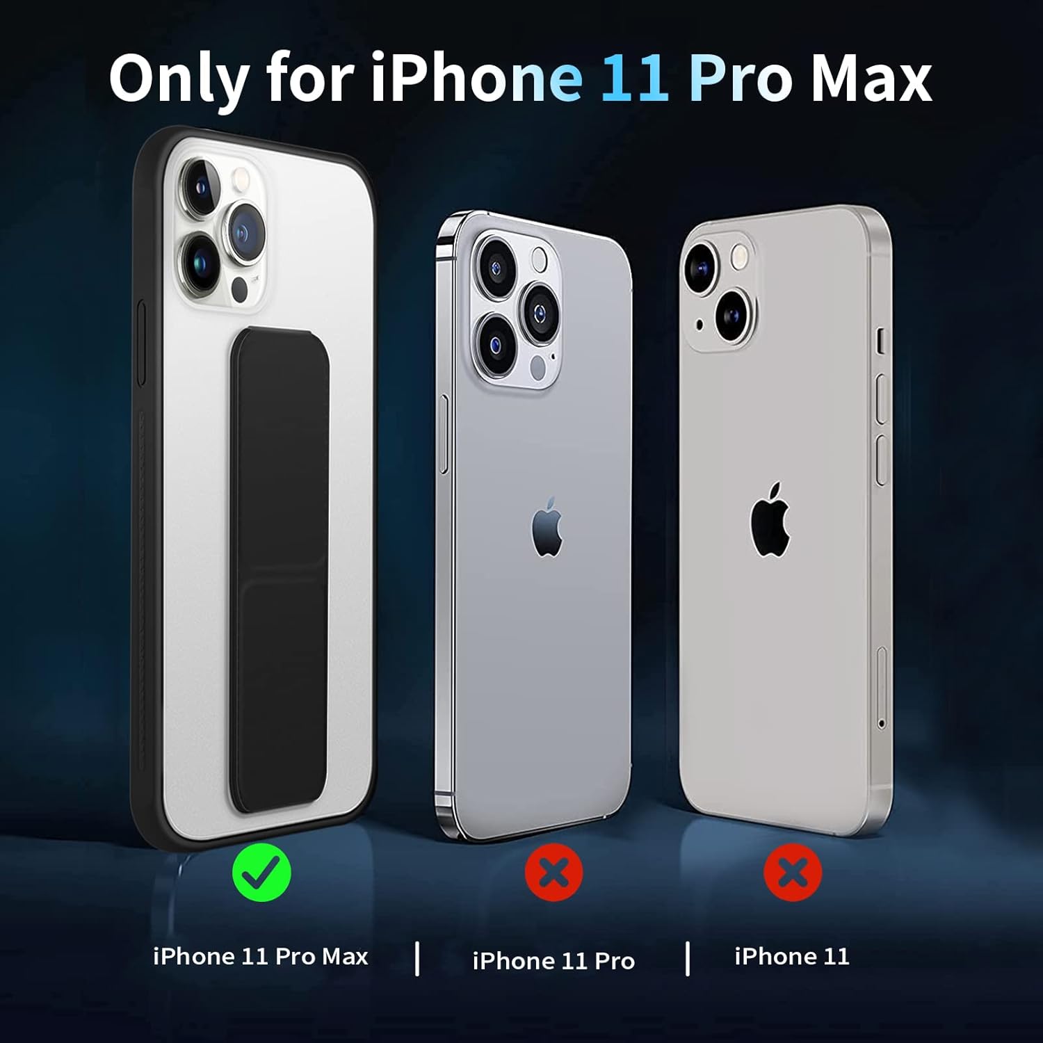 INFOSUN for iPhone 14 Pro Case Stand Cover Matte Cases with Frosted Back Hand Grip Kickstand Cover Holder Shockproof Translucent Design for iPhone 14 Pro (6.1 Inch) (2022) (Black)