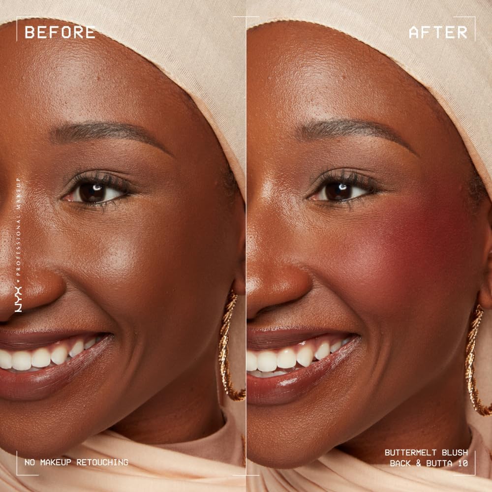 NYX Professional Makeup Buttermelt Blush, Powder Blush, up to 12 H Wear, Fade & Transfer Resistant, Butta Together