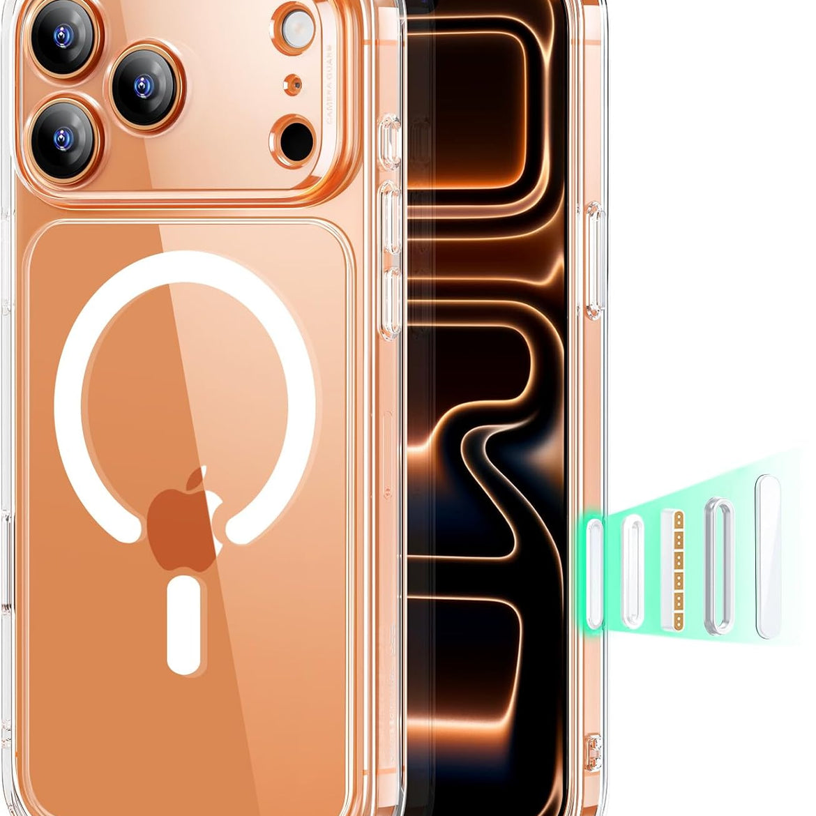 ESR for iPhone 17 Pro Case, Camera Control Cover, Compatible with MagSafe Accessories, Military-Grade Drop Protection, Shock-Absorbing Air Guard Corners, Hybrid Series, Clear