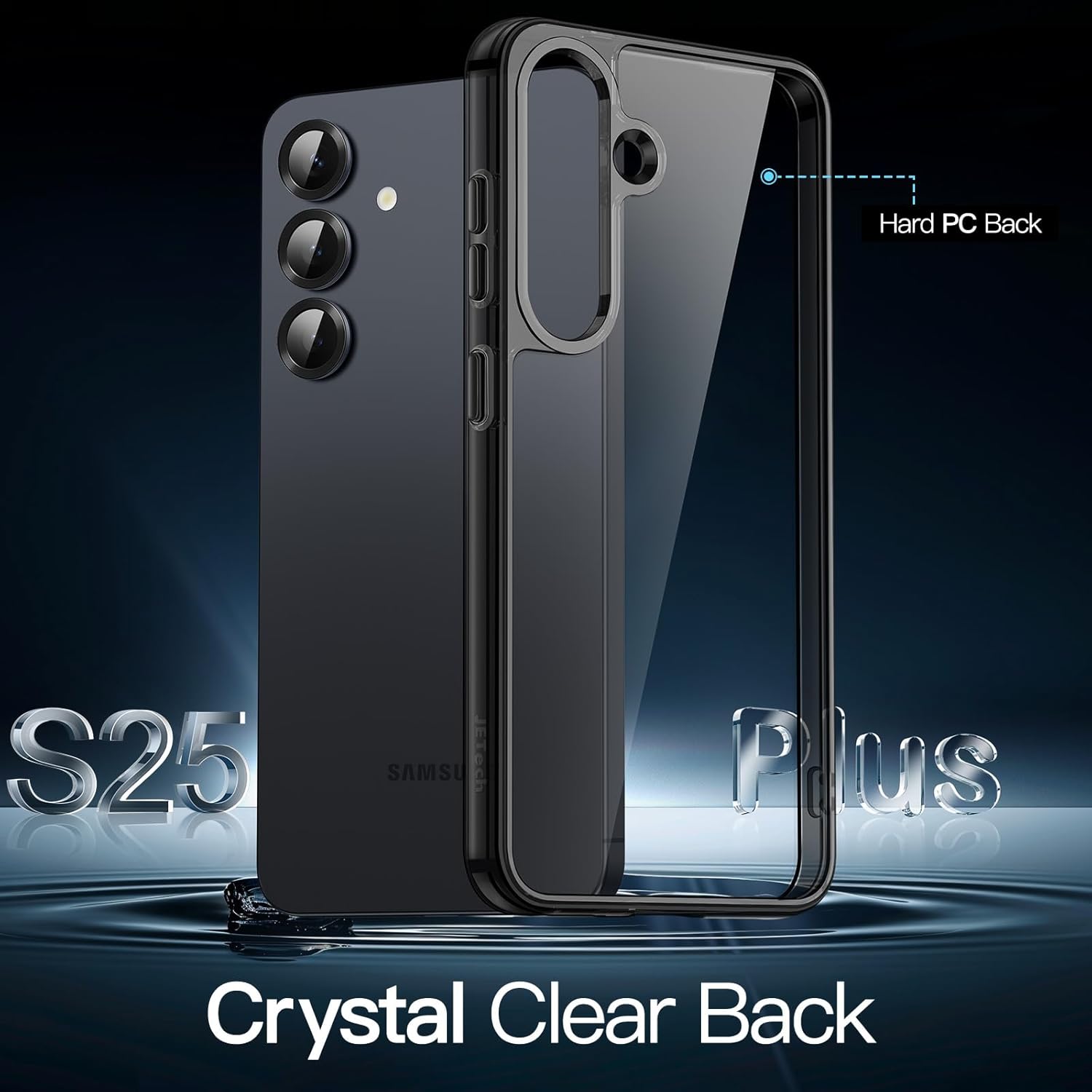 JETech Case for Samsung Galaxy S25 Ultra 5G, Non-Yellowing Shockproof Bumper Protective Phone Cover, Anti-Scratch Hard PC Back (Clear)
