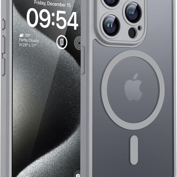 TOCOL for iPhone 17 Pro Max Case 6.9-inch, Built-in Magnetic Ring, Upgraded Camera Protection, Compatible with Magsafe, Military Grade Shockproof, Non-slip Translucent Matte Case, Black