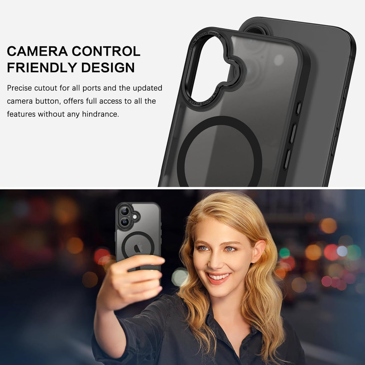 Eligo Magnetic Case for iPhone 11, Compatible with MagSafe Shockproof Protection Cover, Translucent Matte Phone Case with Strong Magnet, Slim Case for Apple 11 6.1 Inch (2019)(Black)