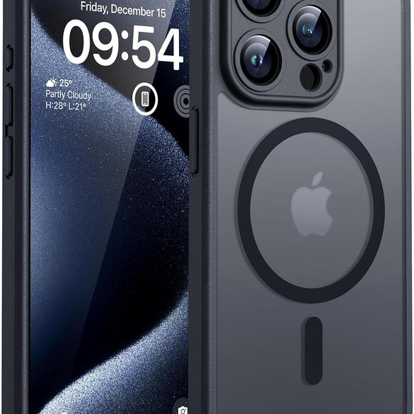 TOCOL for iPhone 17 Pro Max Case 6.9-inch, Built-in Magnetic Ring, Upgraded Camera Protection, Compatible with Magsafe, Military Grade Shockproof, Non-slip Translucent Matte Case, Black