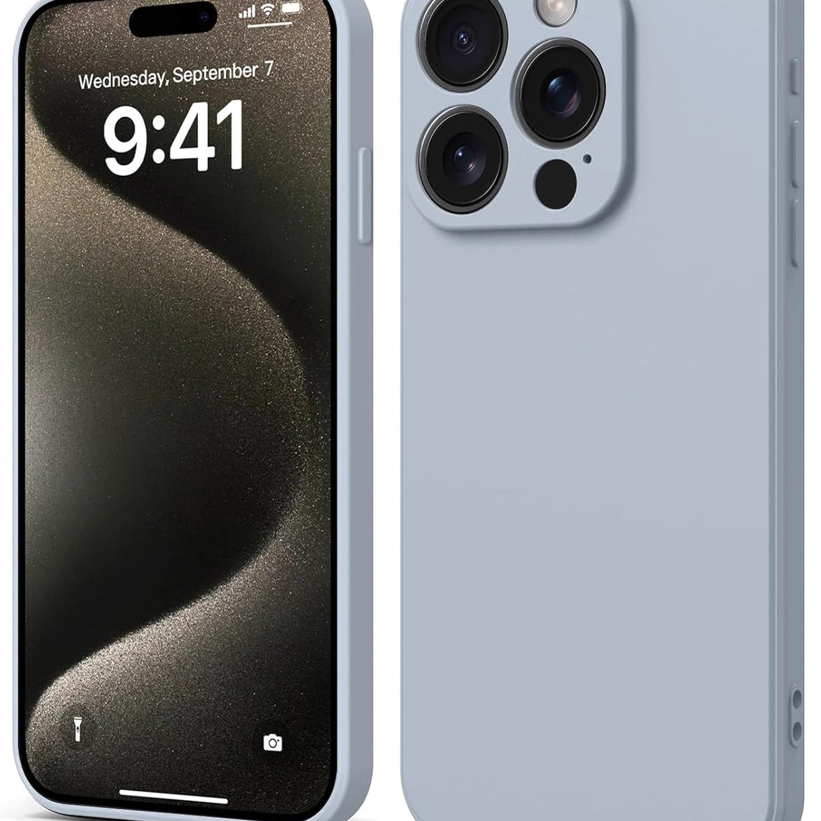 INFOSUN iPhone 15 Pro Case Silicone Protective Cover, Ultra Slim Soft Silicone Gel TPU Cover, Anti-Scratch Anti-Fingerprint Case Compatible with Apple iPhone 15 Pro(6.1Inch) (2023) (Black)
