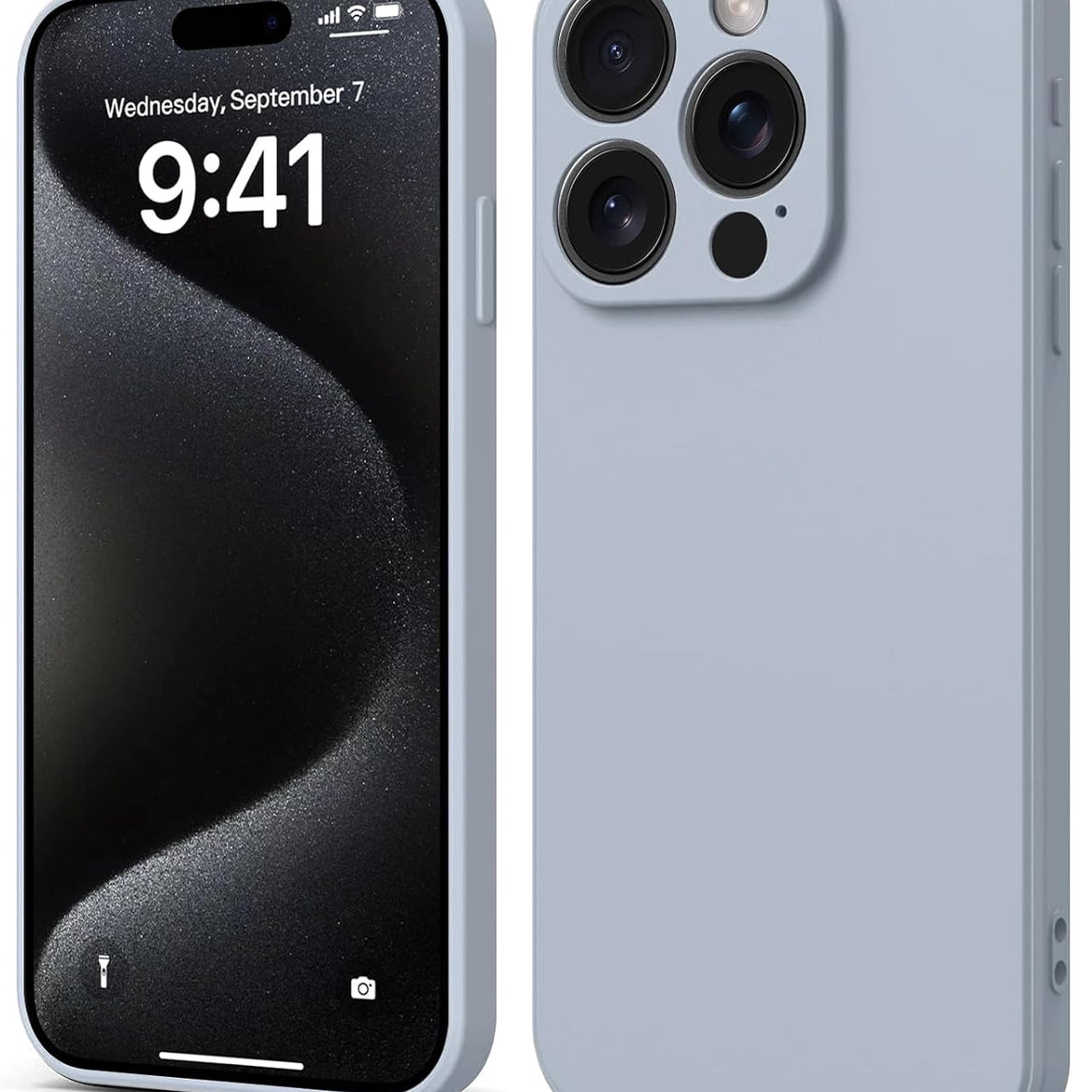 INFOSUN iPhone 15 Pro Case Silicone Protective Cover, Ultra Slim Soft Silicone Gel TPU Cover, Anti-Scratch Anti-Fingerprint Case Compatible with Apple iPhone 15 Pro(6.1Inch) (2023) (Black)