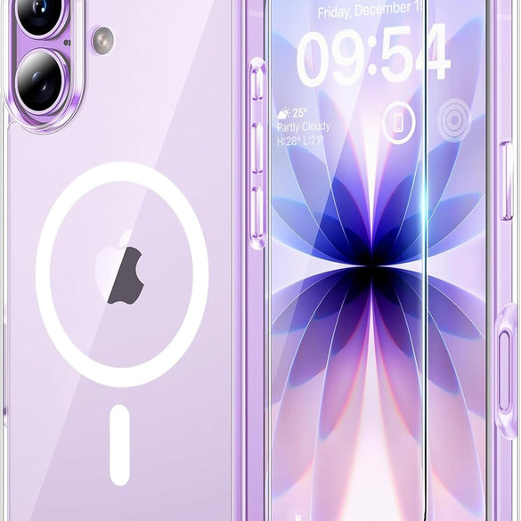 TAURI for iPhone 17 Pro Case with 1-Pack Screen Protector, Camera Lens Full Protection, Military-Grade Protection, Shockproof Transparent Back Bumper Phone Cover - Clear