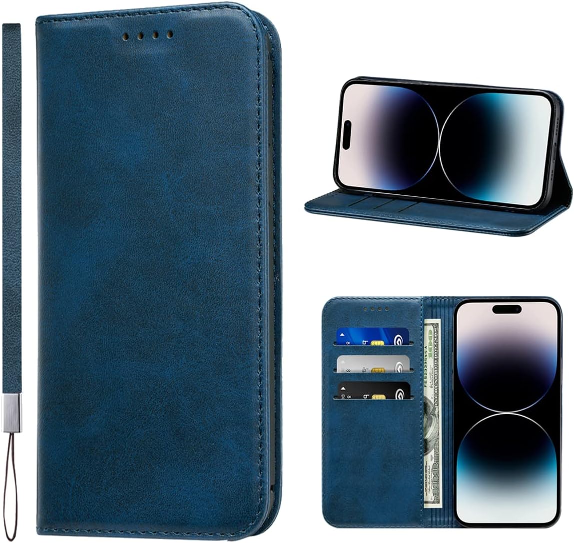 LANJLM Samsung Galaxy A53 5G Case PU Leather Wallet Case Card Holder Shockproof Flip Cover - Brown khaki
