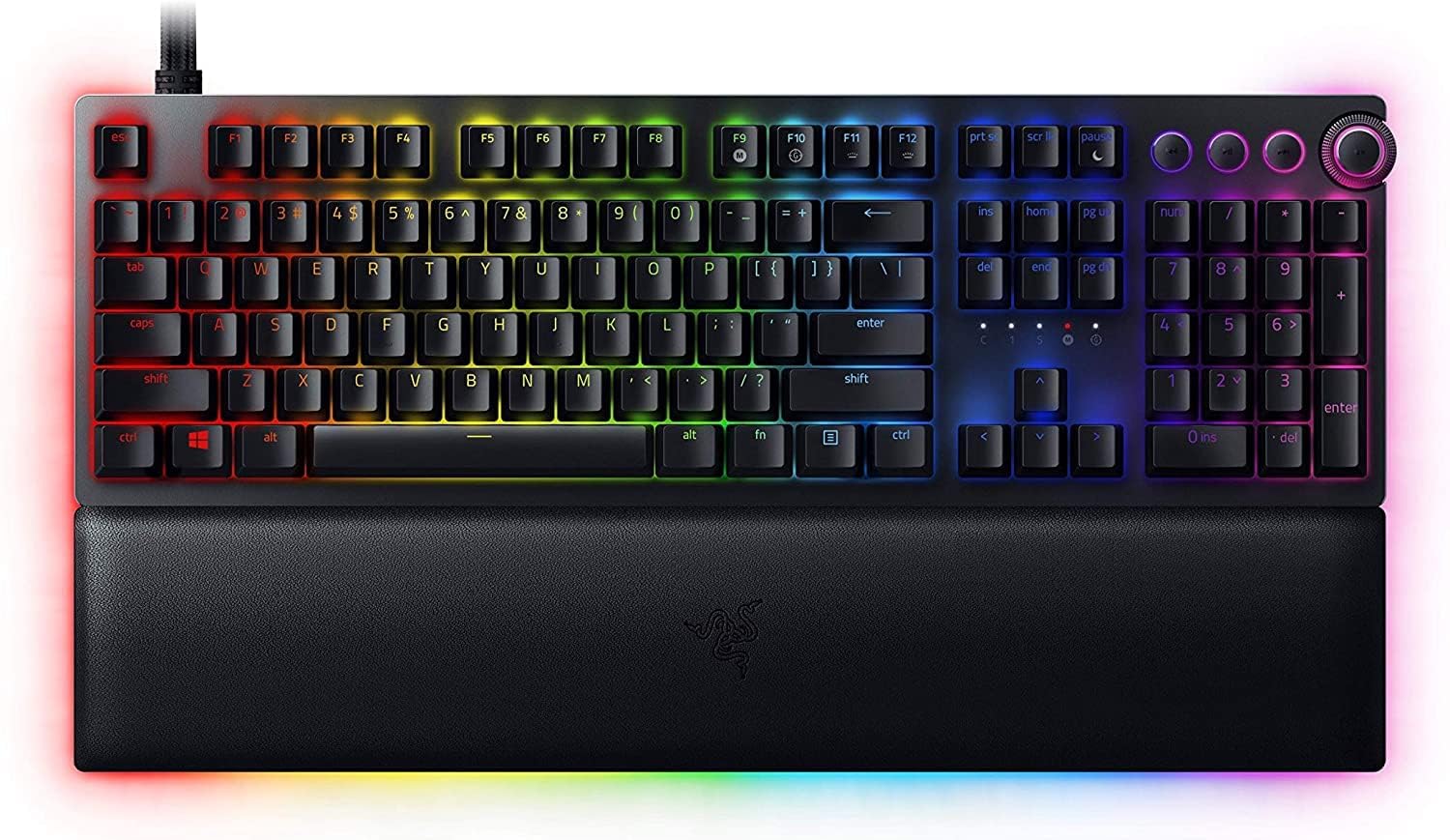 Razer Huntsman Mini 60% Compact Gaming Keyboard: Purple Switch, Clicky Optical-Mechanical Switches, Doubleshot PBT Keycaps, Detachable USB-C Cable, US Layout - Black