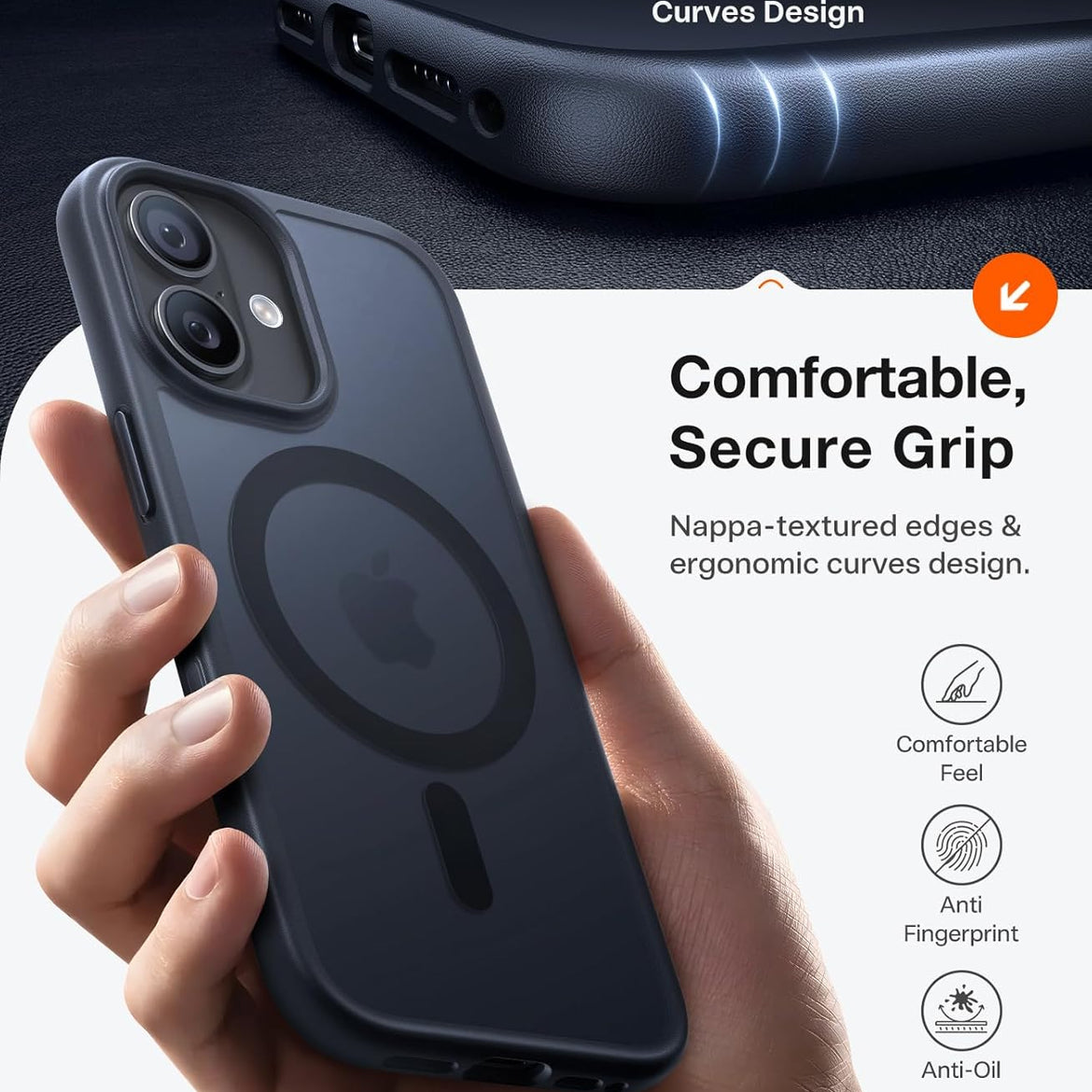 TORRAS Magnetic Shockproof for iPhone 17 Pro Case, Compatible with Magsafe, Military-Grade Drop Tested, Translucent Slim Protective for iPhone 17 Pro Case Anti-Fingerprint Anti-Scratch, Deep Blue