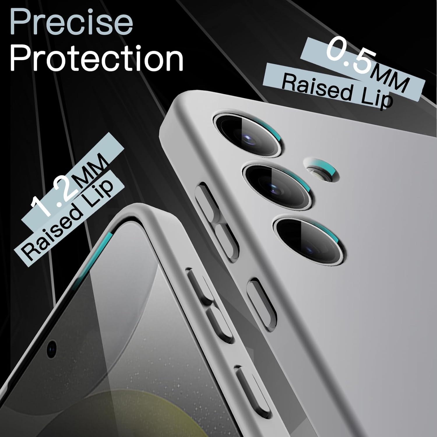 JETech Slim Fit Case for Samsung Galaxy S24 5G, Camera Lens Full Protection, Soft TPU Thin Protective Phone Cover with Matte Finish, Shockproof (Black)