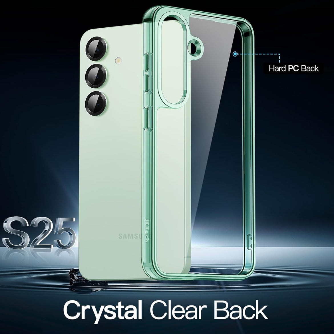 JETech Case for Samsung Galaxy S25 Ultra 5G, Non-Yellowing Shockproof Bumper Protective Phone Cover, Anti-Scratch Hard PC Back (Clear)