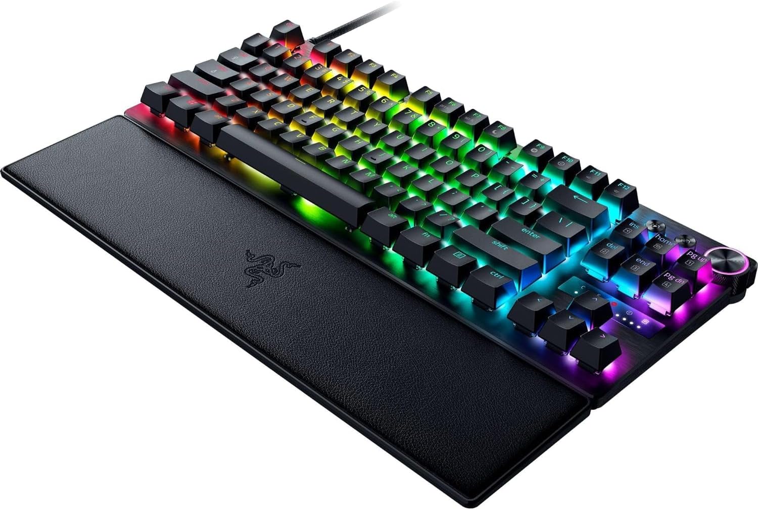 Razer Huntsman Mini 60% Compact Gaming Keyboard: Purple Switch, Clicky Optical-Mechanical Switches, Doubleshot PBT Keycaps, Detachable USB-C Cable, US Layout - Black