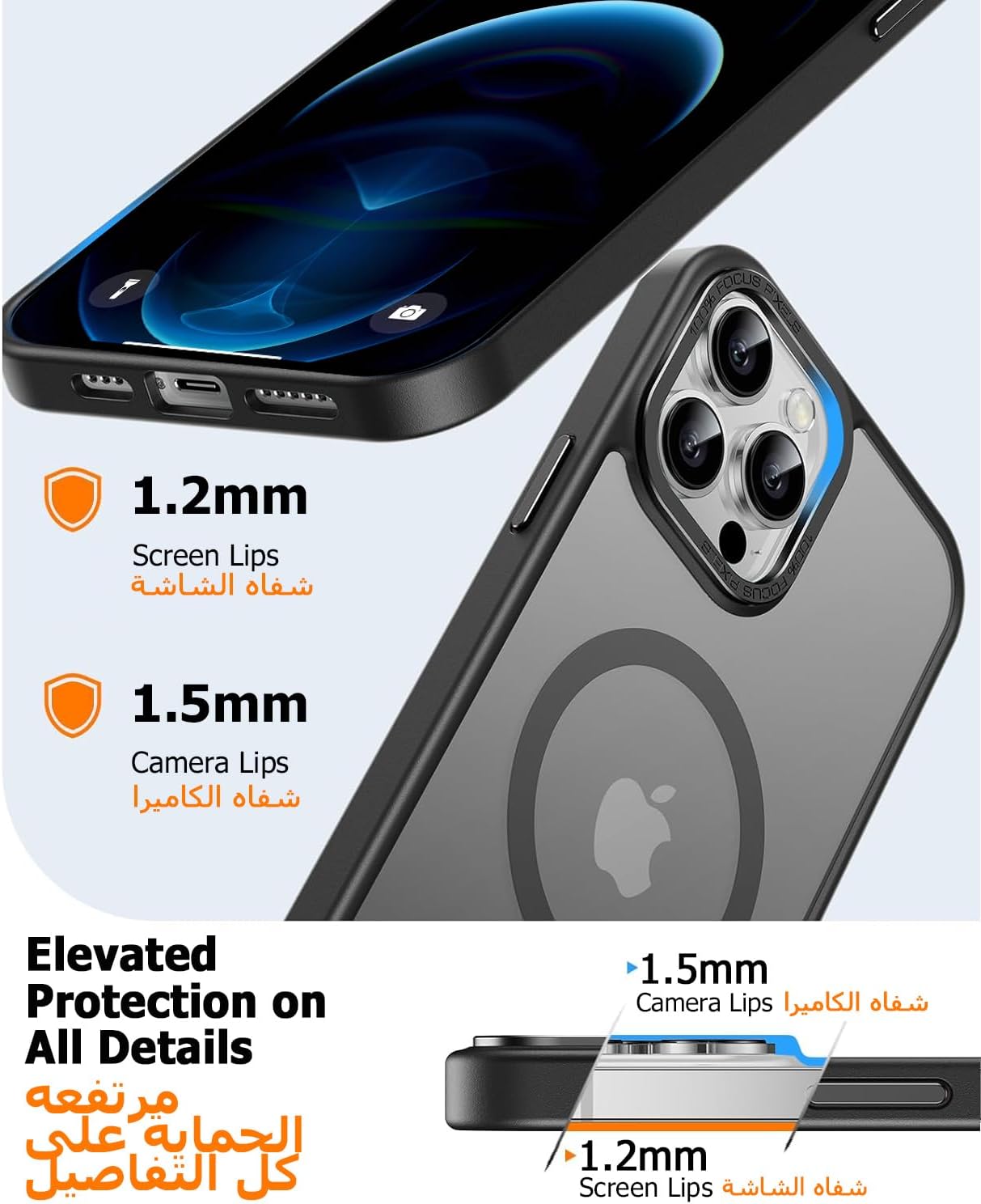 Eligo Magnetic Case for iPhone 11, Compatible with MagSafe Shockproof Protection Cover, Translucent Matte Phone Case with Strong Magnet, Slim Case for Apple 11 6.1 Inch (2019)(Black)