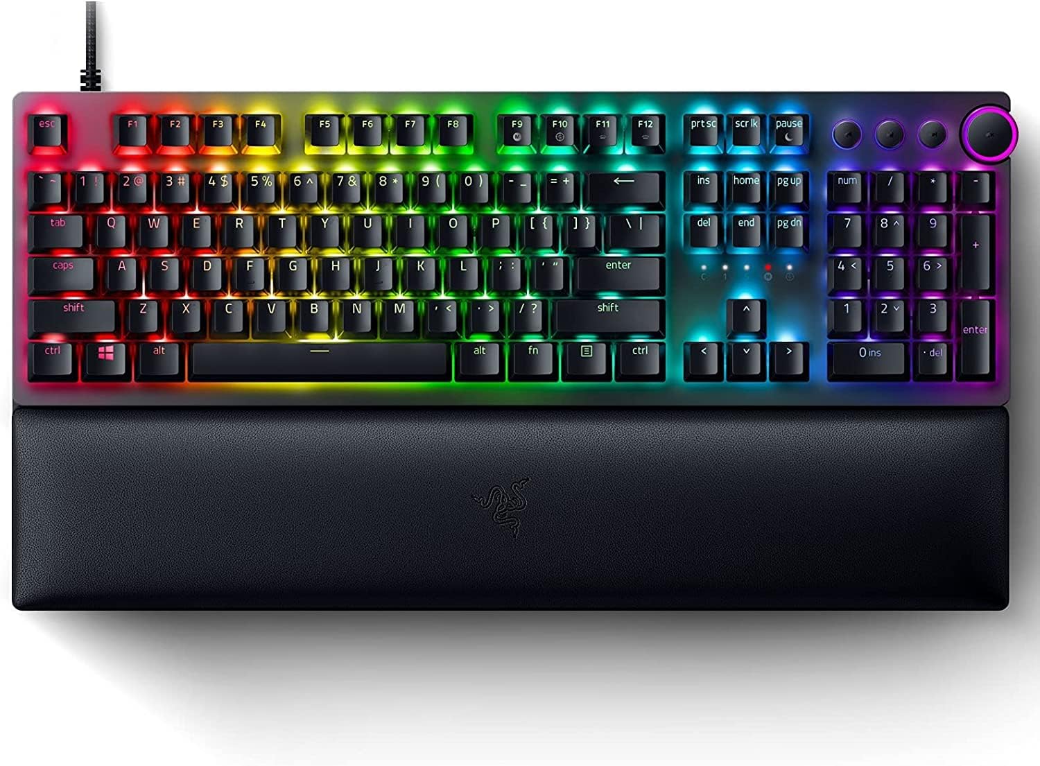 Razer Huntsman Mini 60% Compact Gaming Keyboard: Purple Switch, Clicky Optical-Mechanical Switches, Doubleshot PBT Keycaps, Detachable USB-C Cable, US Layout - Black