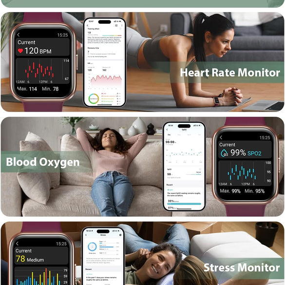 Smart Watch for Men Women (Answer/Make Call), Alexa Built-in, 1.8" Touch Screen Fitness Watch with SpO2 Sleep Monitor, 100 Sport, IP68 Waterproof Step Counter Smartwatch for iOS Android