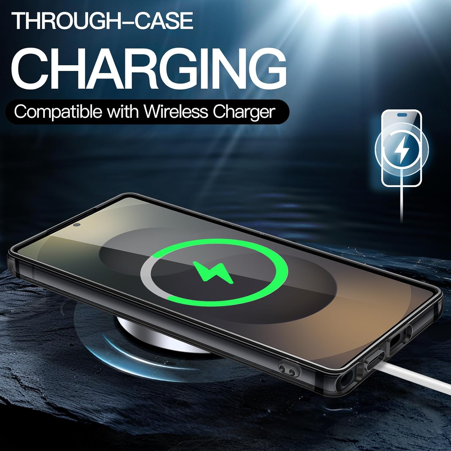 JETech Case for Samsung Galaxy S25 Ultra 5G, Non-Yellowing Shockproof Bumper Protective Phone Cover, Anti-Scratch Hard PC Back (Clear)