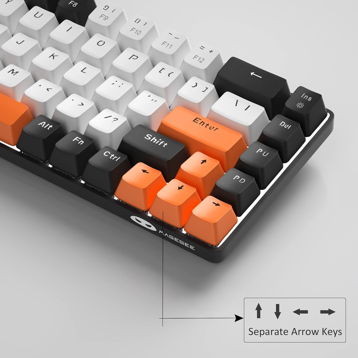 MageGee Portable 60% Mechanical Gaming Keyboard (Grey/Blue Switch)