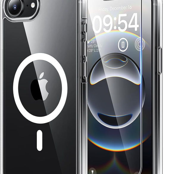 TAURI for iPhone 17 Pro Case with 1-Pack Screen Protector, Camera Lens Full Protection, Military-Grade Protection, Shockproof Transparent Back Bumper Phone Cover - Clear