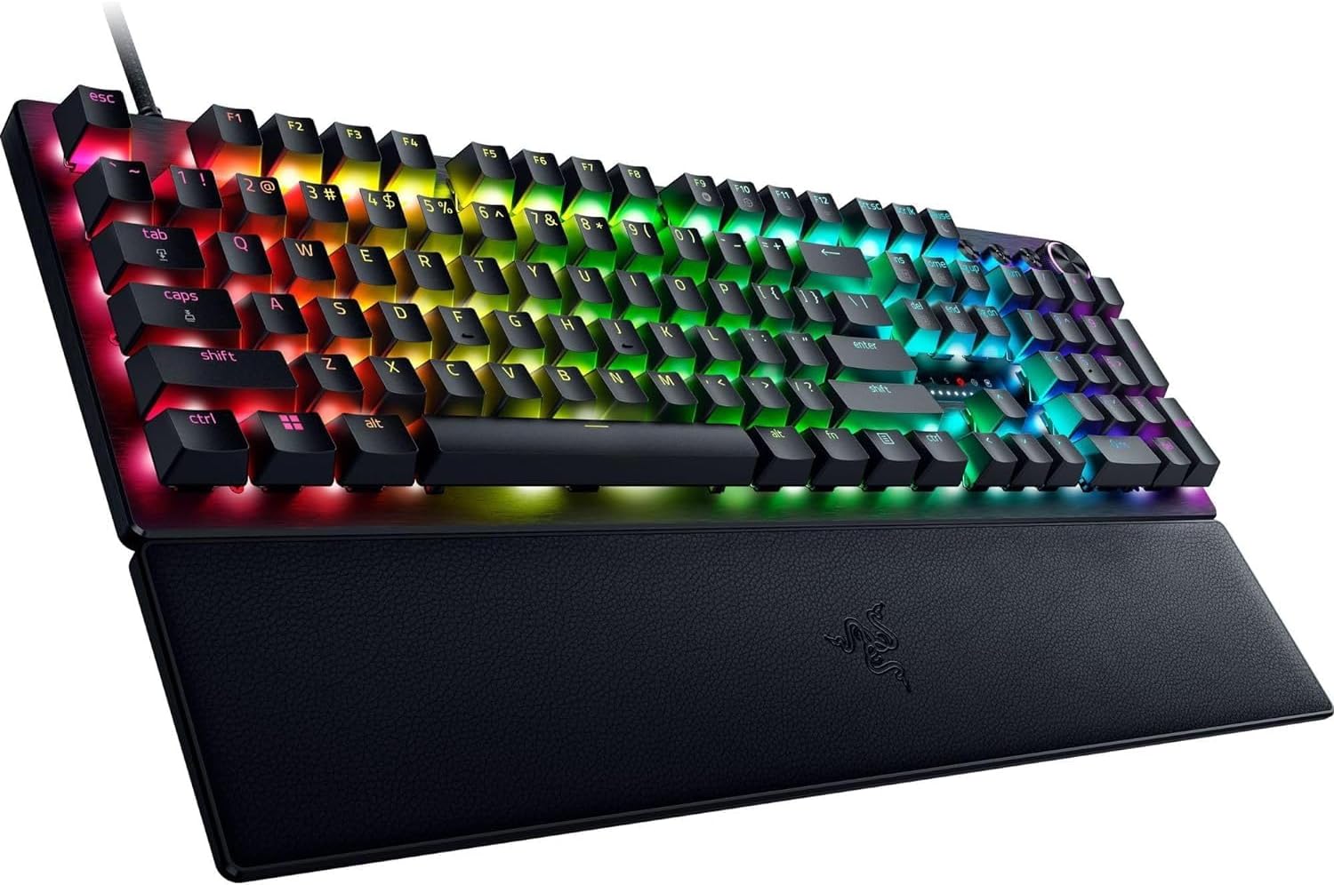 Razer Huntsman Mini 60% Compact Gaming Keyboard: Purple Switch, Clicky Optical-Mechanical Switches, Doubleshot PBT Keycaps, Detachable USB-C Cable, US Layout - Black