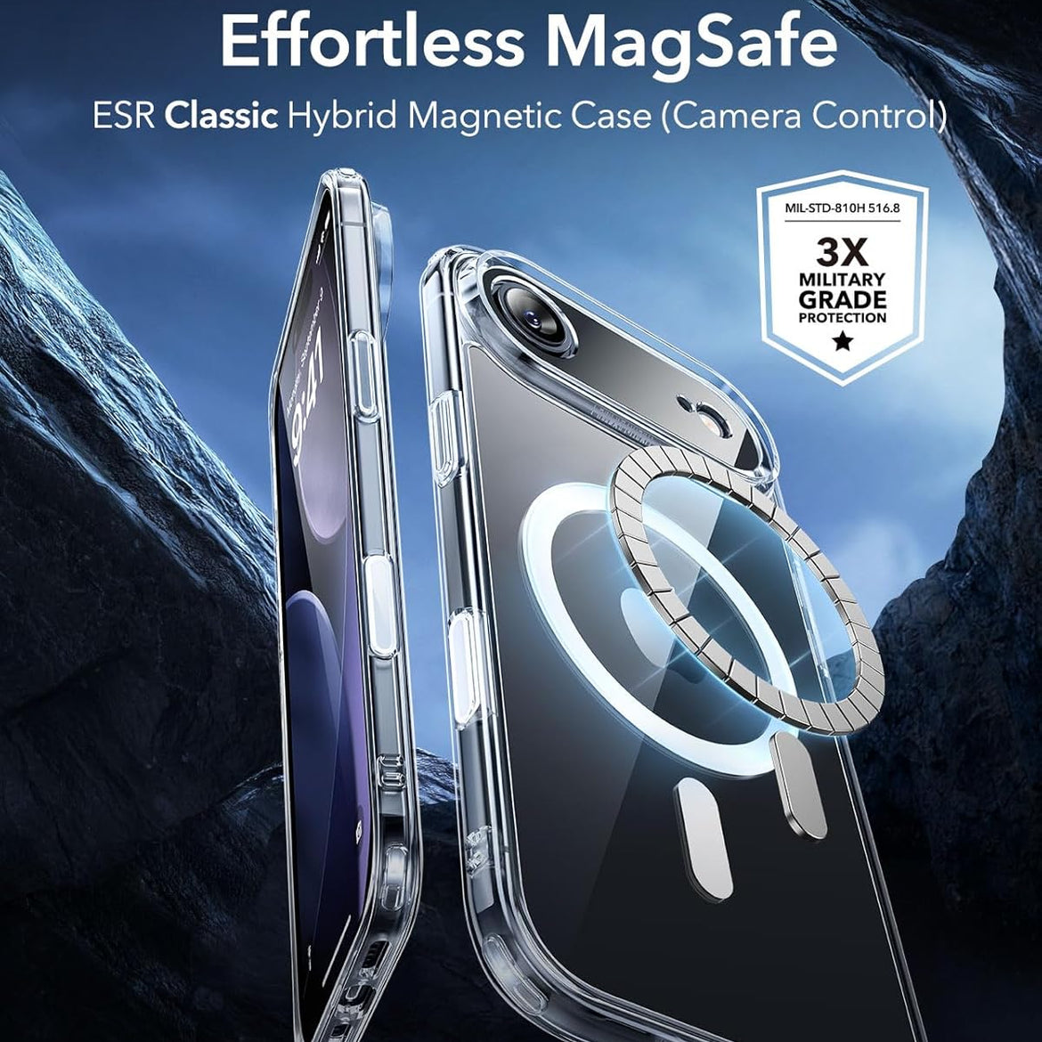 ESR for iPhone 17 Pro Case, Camera Control Cover, Compatible with MagSafe Accessories, Military-Grade Drop Protection, Shock-Absorbing Air Guard Corners, Hybrid Series, Clear
