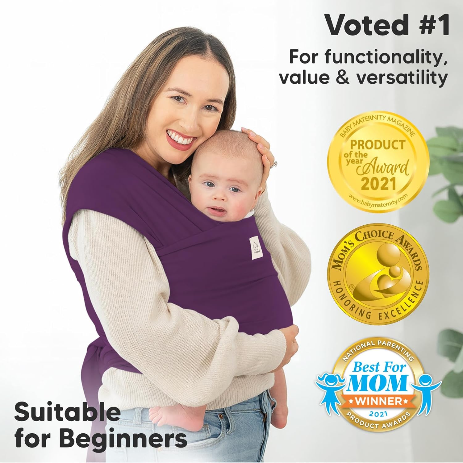 KeaBabies All-in-1 Baby Wrap Carrier Newborn and Infant