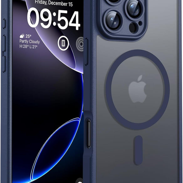 TOCOL for iPhone 17 Pro Max Case 6.9-inch, Built-in Magnetic Ring, Upgraded Camera Protection, Compatible with Magsafe, Military Grade Shockproof, Non-slip Translucent Matte Case, Black