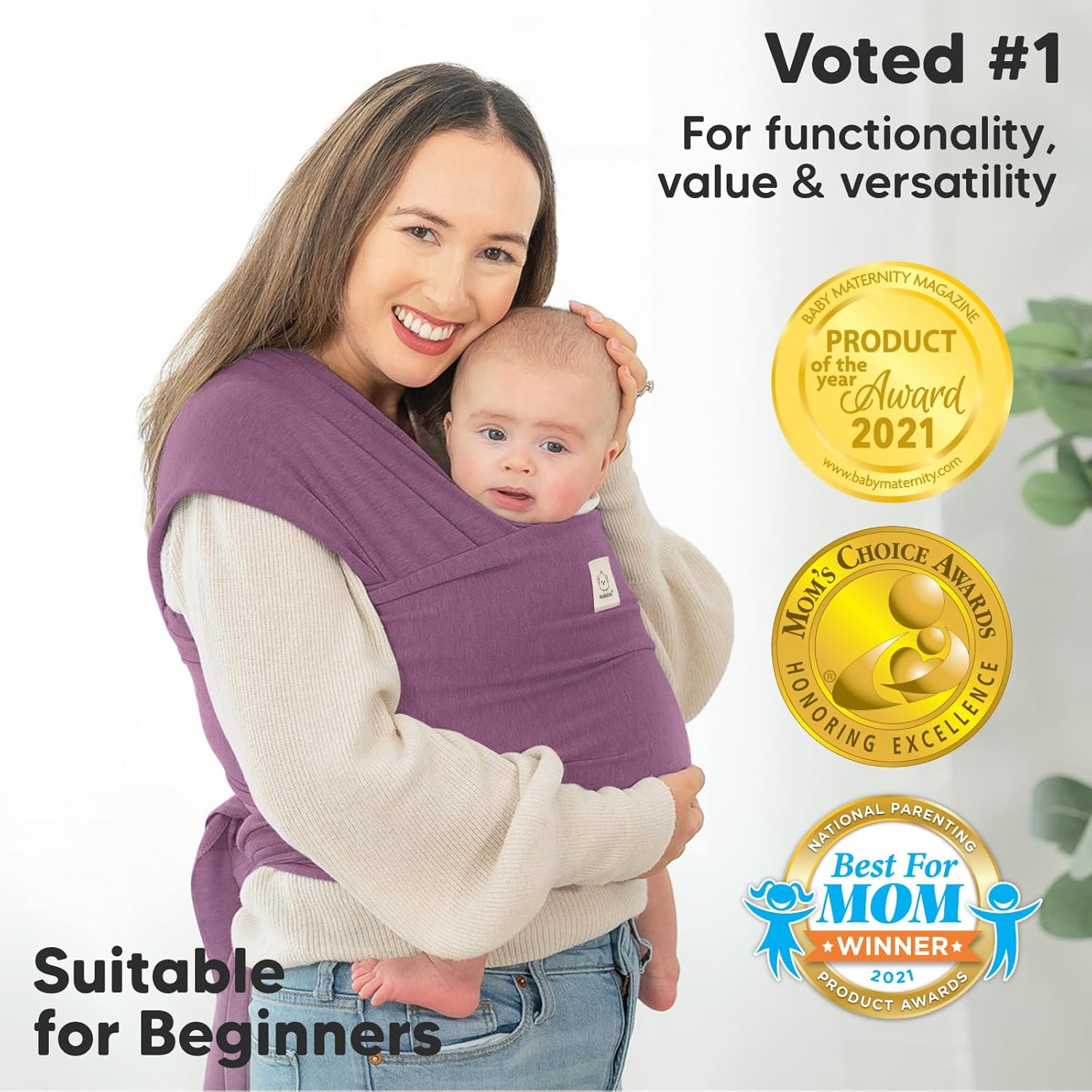 KeaBabies All-in-1 Baby Wrap Carrier Newborn and Infant