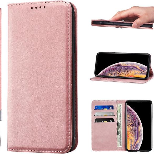 LANJLM Samsung Galaxy A53 5G Case PU Leather Wallet Case Card Holder Shockproof Flip Cover - Brown khaki