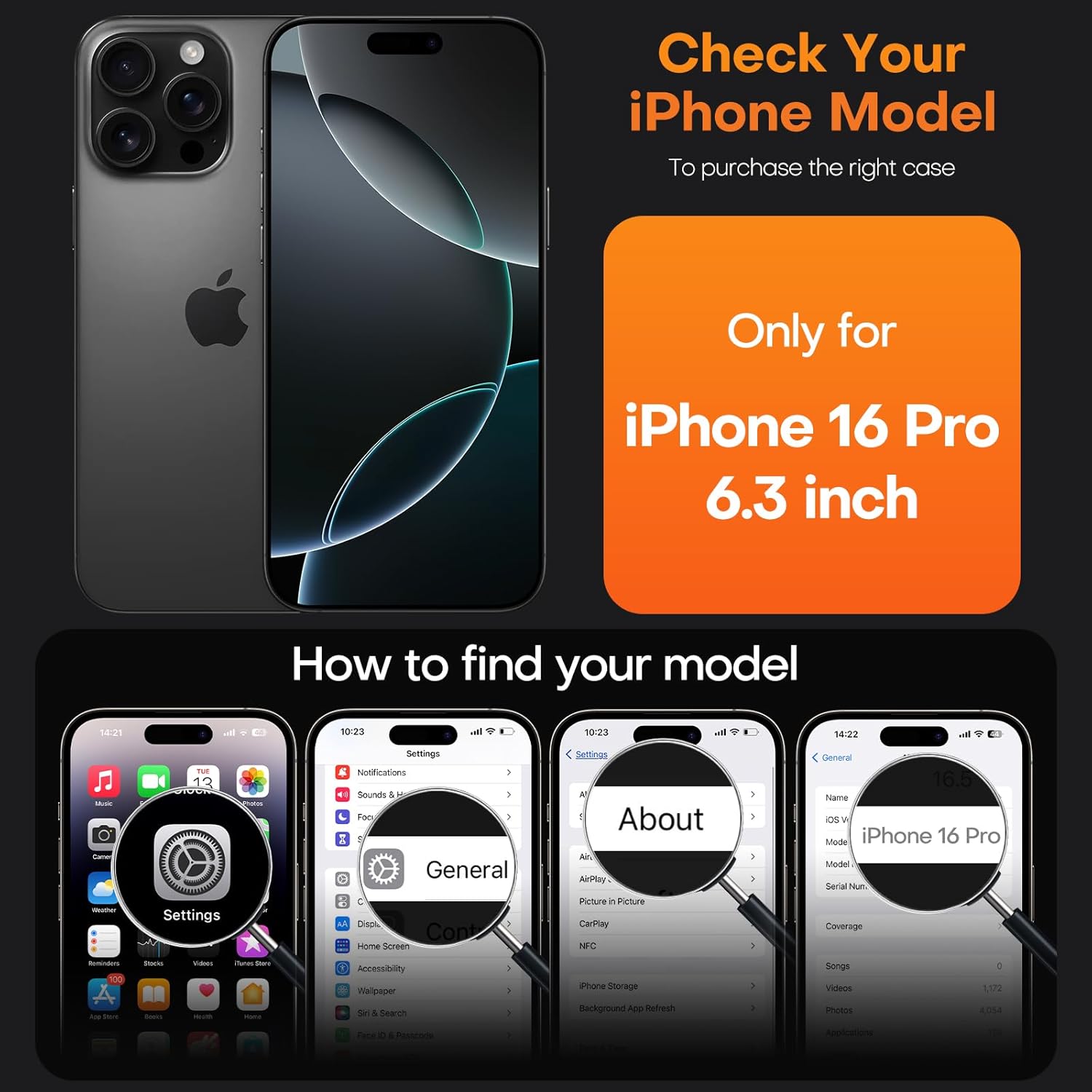 TAURI for iPhone 17 Pro Case with 1-Pack Screen Protector, Camera Lens Full Protection, Military-Grade Protection, Shockproof Transparent Back Bumper Phone Cover - Clear