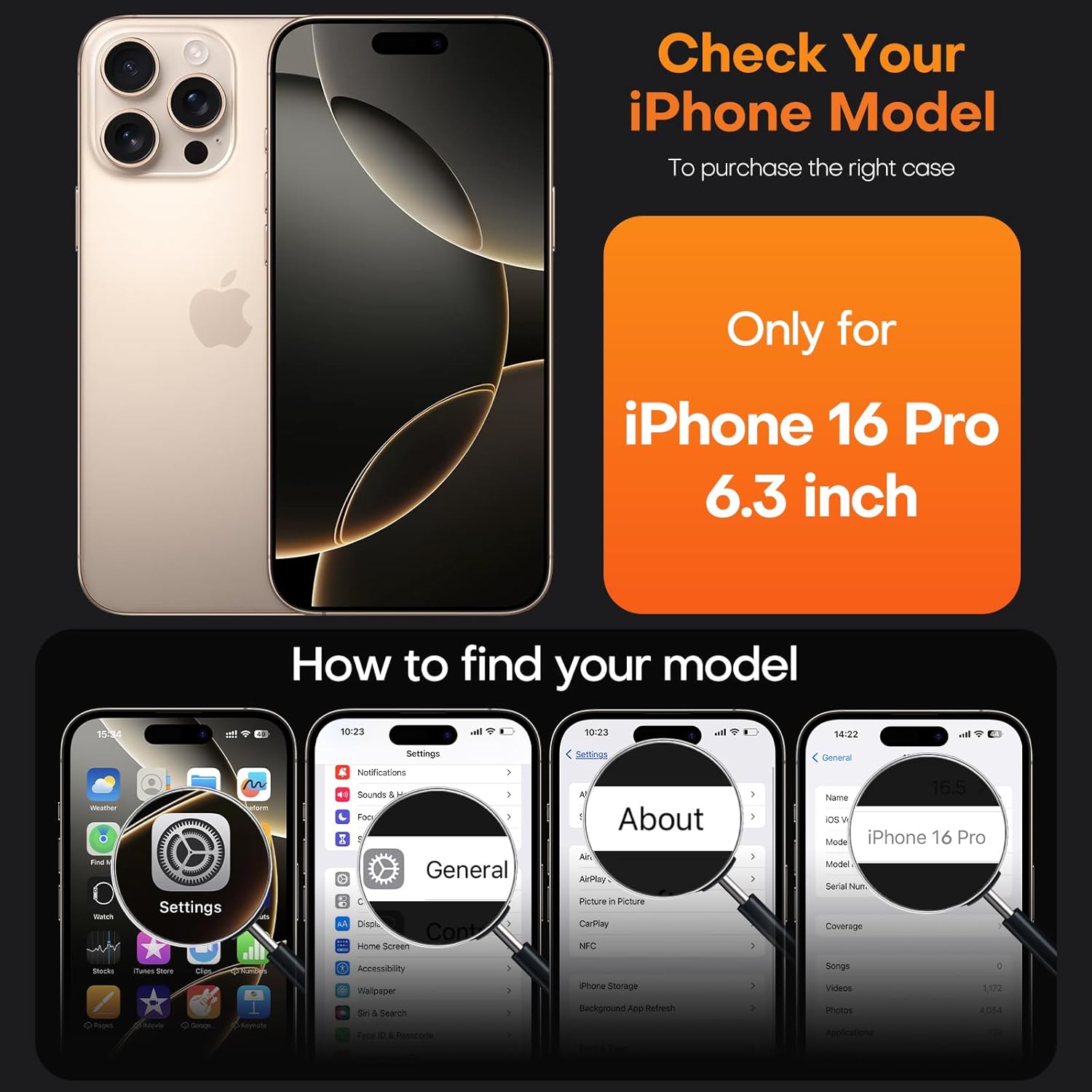 TAURI for iPhone 17 Pro Case with 1-Pack Screen Protector, Camera Lens Full Protection, Military-Grade Protection, Shockproof Transparent Back Bumper Phone Cover - Clear