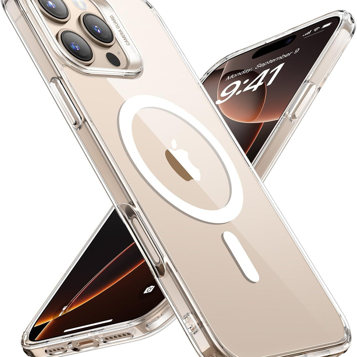 ESR for iPhone 17 Pro Case, Camera Control Cover, Compatible with MagSafe Accessories, Military-Grade Drop Protection, Shock-Absorbing Air Guard Corners, Hybrid Series, Clear
