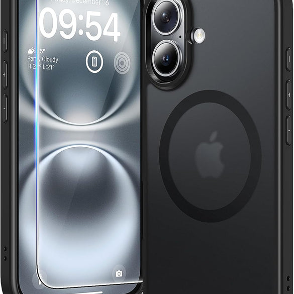 TAURI for iPhone 17 Pro Case with 1-Pack Screen Protector, Camera Lens Full Protection, Military-Grade Protection, Shockproof Transparent Back Bumper Phone Cover - Clear