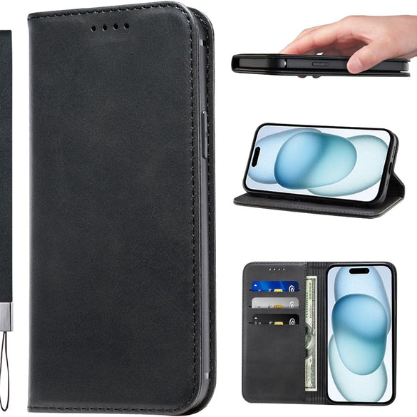 LANJLM Samsung Galaxy A53 5G Case PU Leather Wallet Case Card Holder Shockproof Flip Cover - Brown khaki