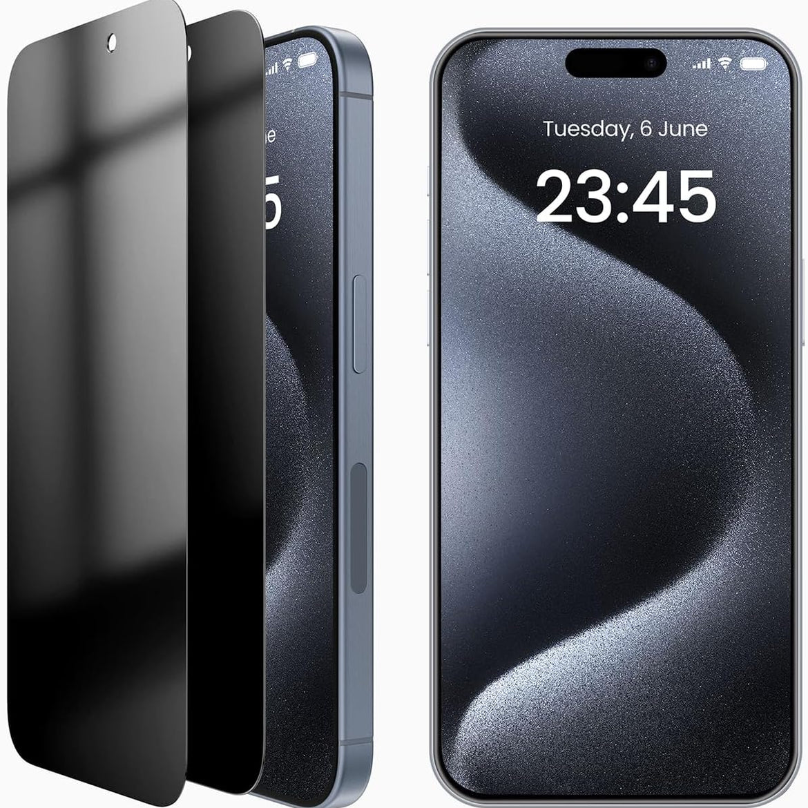 UGREEN 2 Pack for iPhone 17 Pro Max Screen Protector Privacy 6.9'' 100% Privacy Protection 1:1 Full Coverage Military Grade 9H Tempered Glass Anti-Spy Screen Protector Easy to Install