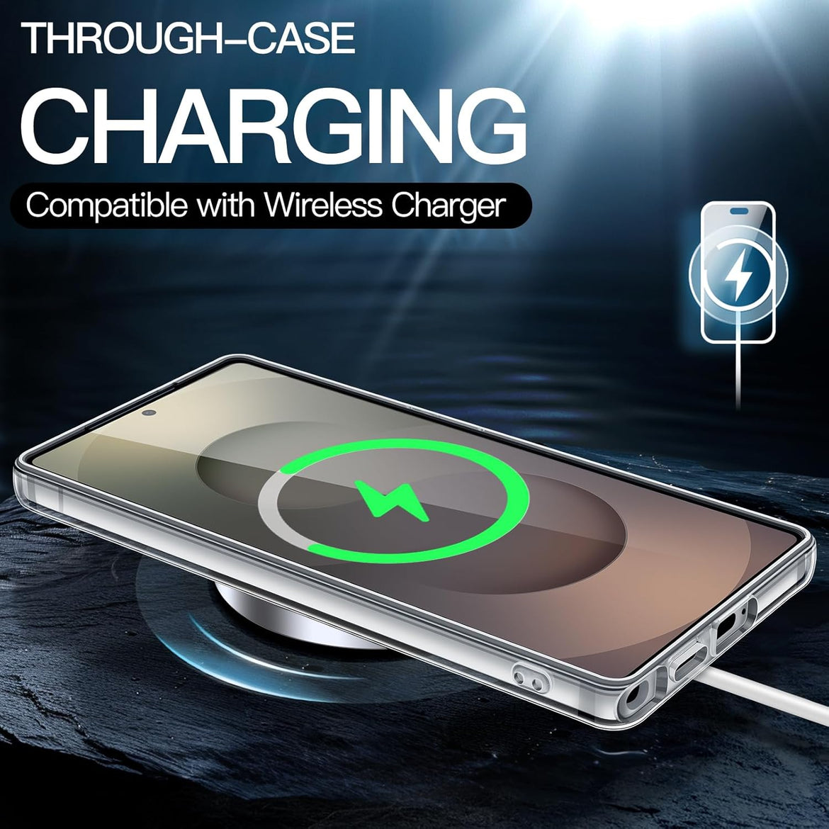 JETech Case for Samsung Galaxy S25 Ultra 5G, Non-Yellowing Shockproof Bumper Protective Phone Cover, Anti-Scratch Hard PC Back (Clear)