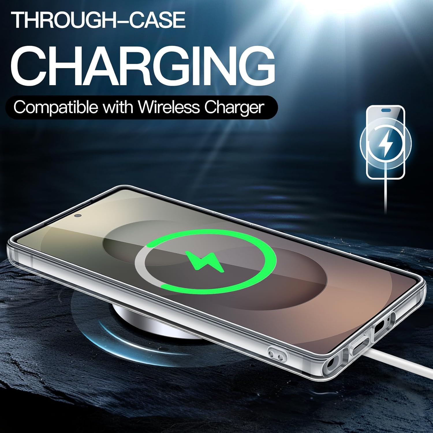 JETech Case for Samsung Galaxy S25 Ultra 5G, Non-Yellowing Shockproof Bumper Protective Phone Cover, Anti-Scratch Hard PC Back (Clear)